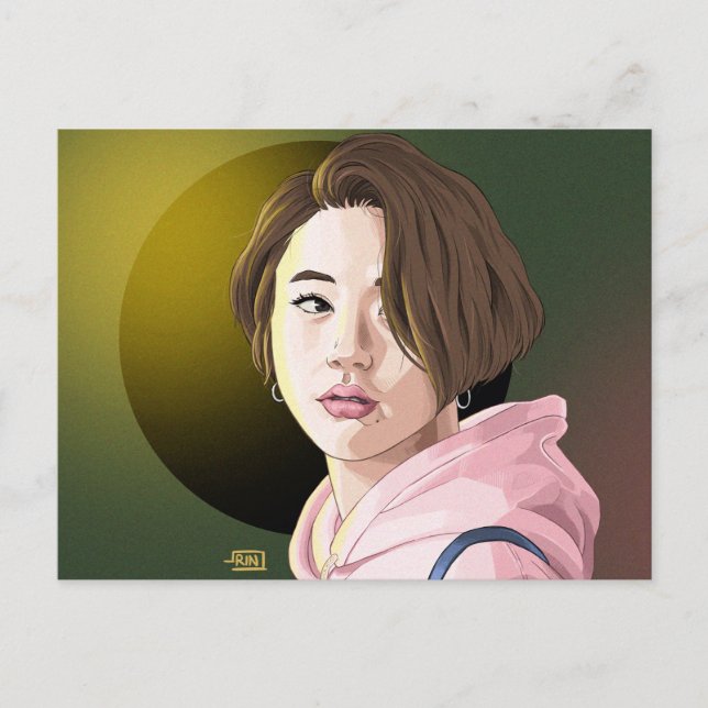TWICE Chaeyoung Postcard Tiger-version Vykort (Framsida)