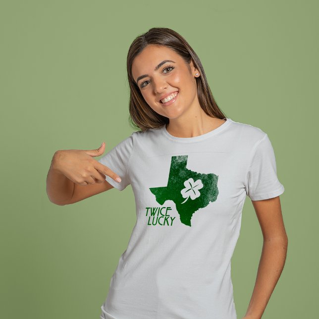 Twice Lucky Texas St. Patrick's Day T Shirt (Skapare uppladdad)