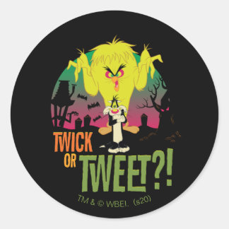 "Twick eller Tweet" TWEETY™ & SYLVESTER™ Runt Klistermärke