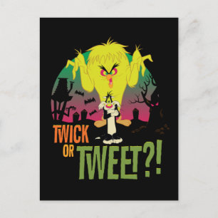 "Twick or Tweet" TWEETY™ & SYLVESTER™ Inbjudan Vykort