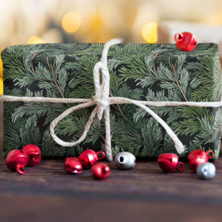 Twigs av frostiserad Grönt Presentpapper