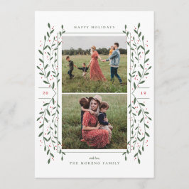 Twigs & Berries 2 Photo Helgdag Card Inbjudningar