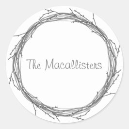 Twigs & Vines Runt Klistermärke