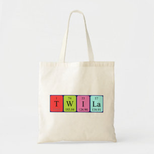 Twila Periodisk påse bord namn Tygkasse