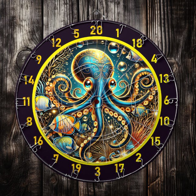 Twilight Abyss Octopus Dartboard Darttavla (Skapare uppladdad)