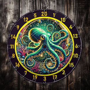 Twilight Abyss Octopus Dartboard Darttavla