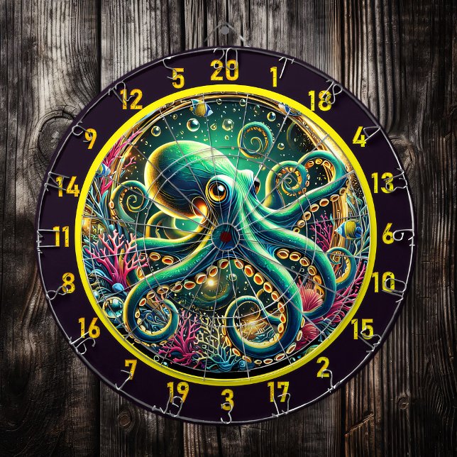 Twilight Abyss Octopus Dartboard Darttavla (Skapare uppladdad)