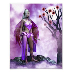 Twilight Blommar Fairy Fototryck