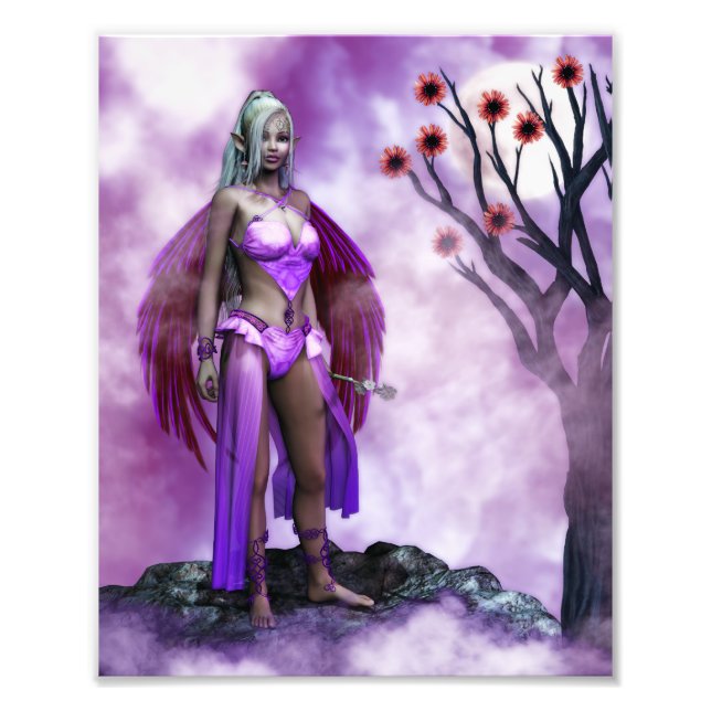 Twilight Blommar Fairy Fototryck (Framsidan)