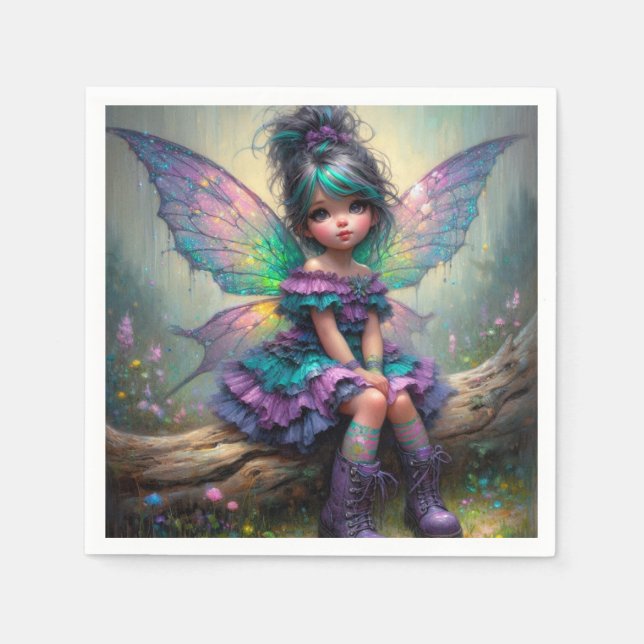 Twilight Blommar Fairy Pappersservett (Framsidan)