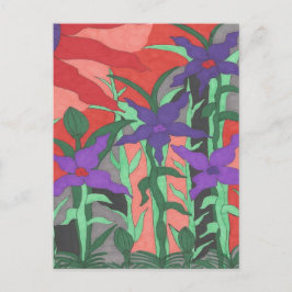 Twilight Blommigt Garden Vykort