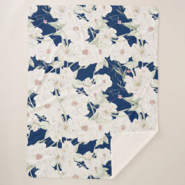 Twilight Bloom II Sherpa Blanket-Blommigtar