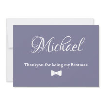 Twilight Bloom Minimal Best man Tack Card