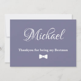 Twilight Bloom Minimal Best man Tack Card Kort