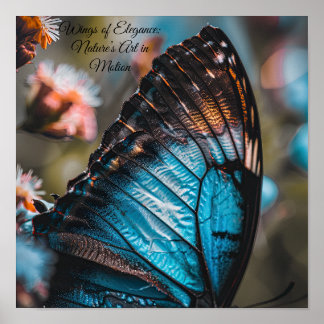 Twilight Blue: Makro Butterfly Vinge Poster
