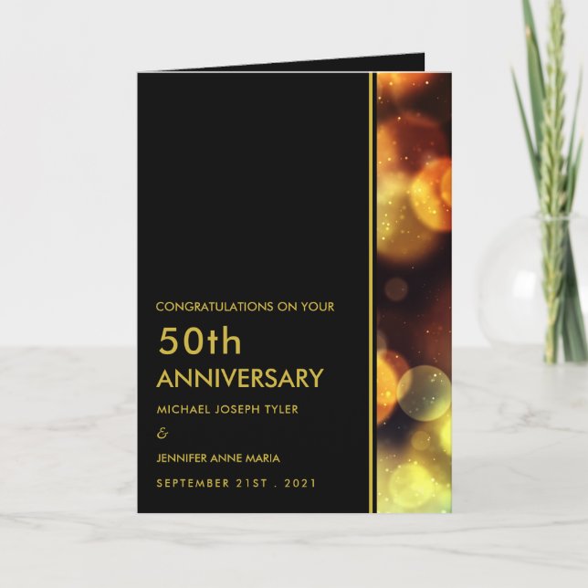 Twilight Bokeh Ljus, årsdag Kort (Framsida)