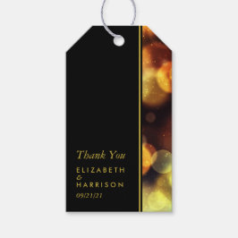 Twilight Bokeh Ljus Wedding Favor Presentetikett