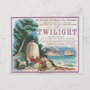 Twilight Clipper Sailing frakt Vykort