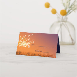 Twilight Dandelions Bröllop Placeringskort