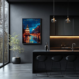 Twilight Dreams of Madrid - Cityscape på Dusk Poster