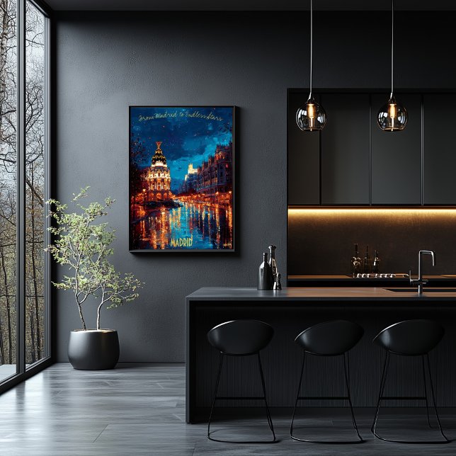 Twilight Dreams of Madrid - Cityscape på Dusk Poster (Skapare uppladdad)