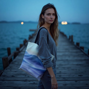 Twilight Drift Fluid Abstrakt Coastal Tygkasse