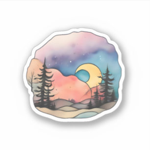 Twilight Embrace: Celestial Serenity Klistermärken