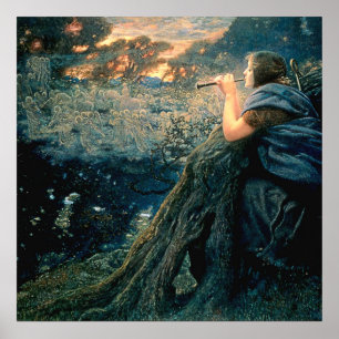“Twilight Fantasy” av Edward Robert Hughes Poster