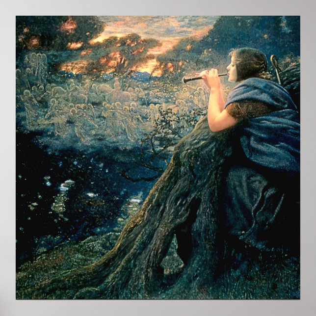 "Twilight Fantasy" av Edward Robert Hughes Poster (Framsidan)
