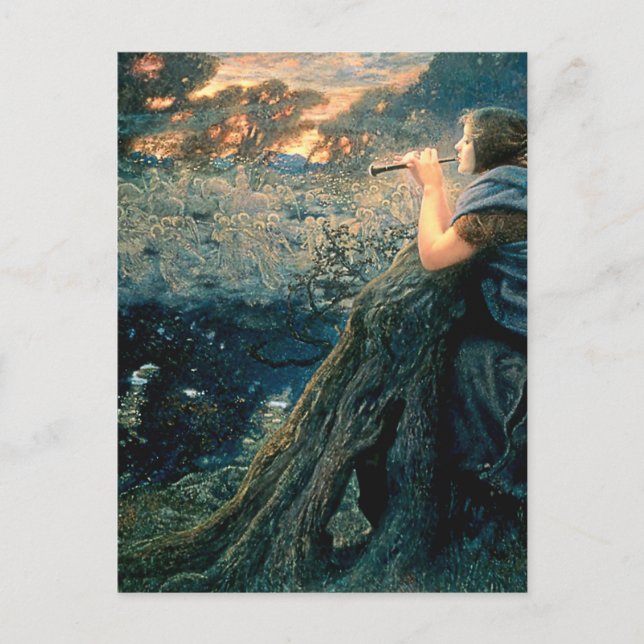 “Twilight Fantasy” av Edward Robert Hughes Vykort (Framsida)