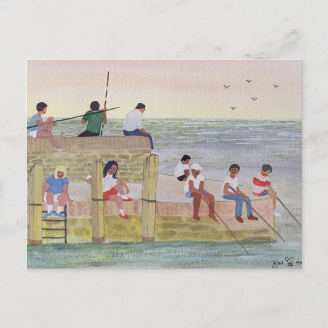 Twilight Fishing 1988 Vykort (Framsida)