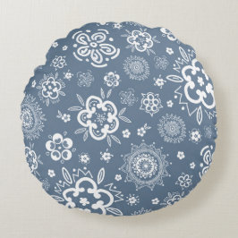 Twilight Garden - en vanlig Blommigt Dance Rund Kudde