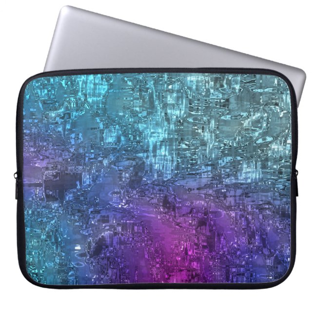 Twilight Geometric Abstrakt Art Bärbar dator Fodra Laptop Sleeve (Framsidan)