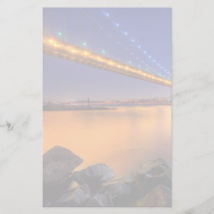 Twilight, George Washington Bridge Palisades, NJ. Brevpapper