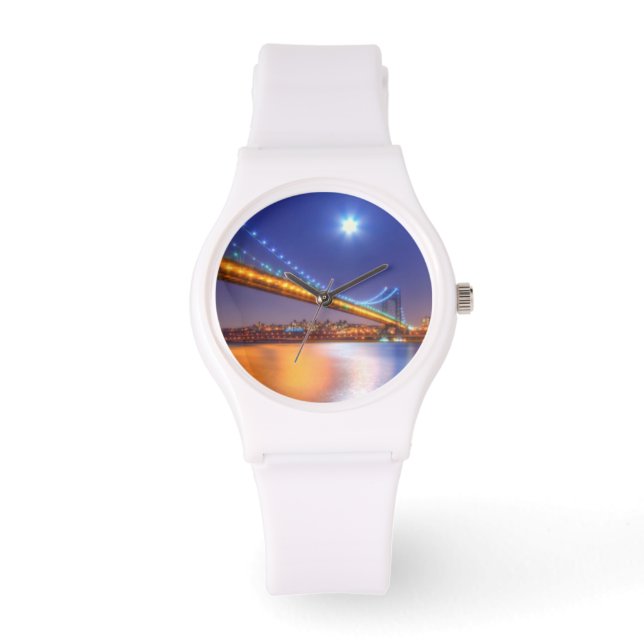 Twilight, George Washington BridgePalisades, NJ. Armbandsur (Framsida)