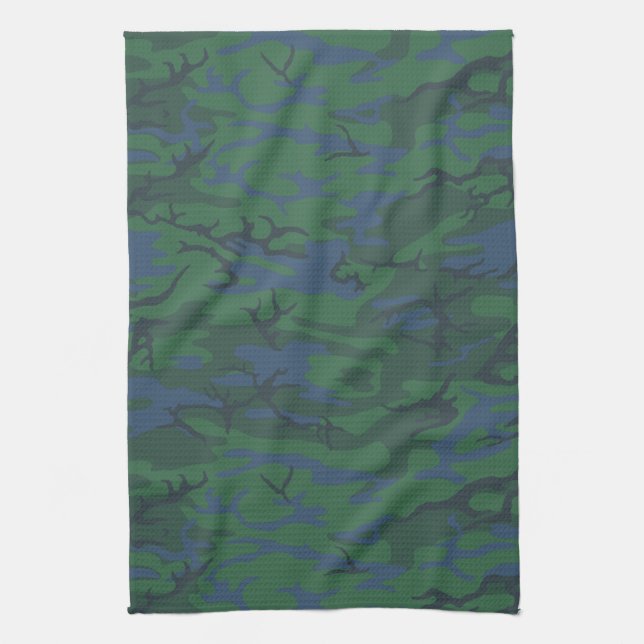Twilight Grönt Camo Kökshandduk (Vertikal)