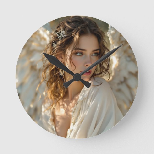 Twilight Guardian - gel of Gilded Vingar Rund Klocka (Framsida)