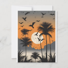 Twilight Handflatan Träd - Spooky - Blank Notecard Inbjudningar