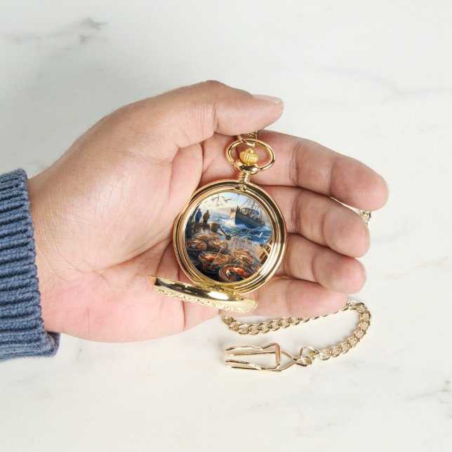 Twilight Harvest Fishermen Collating Crabs Armbandsur (Hand)