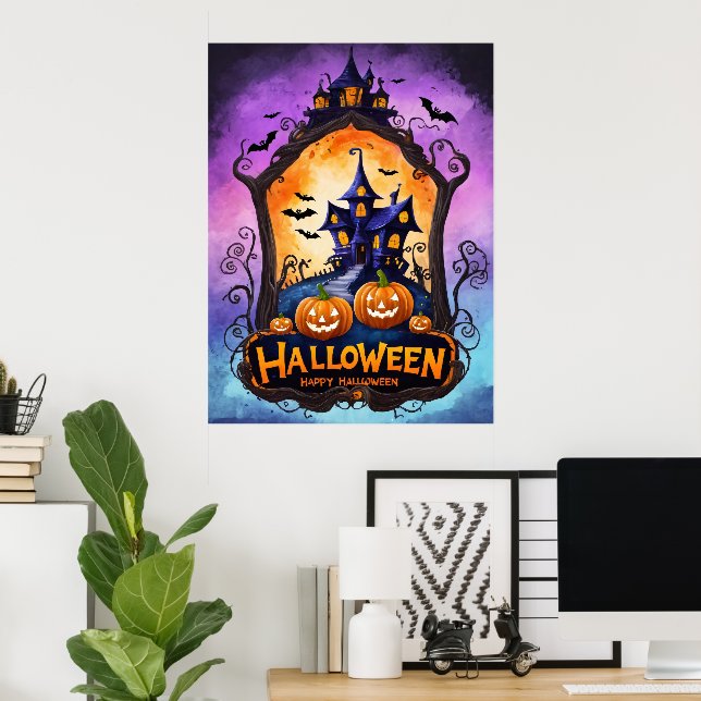Twilight Haunt: En Whimsical Halloween Äventyr Poster (Hemmakontoret)
