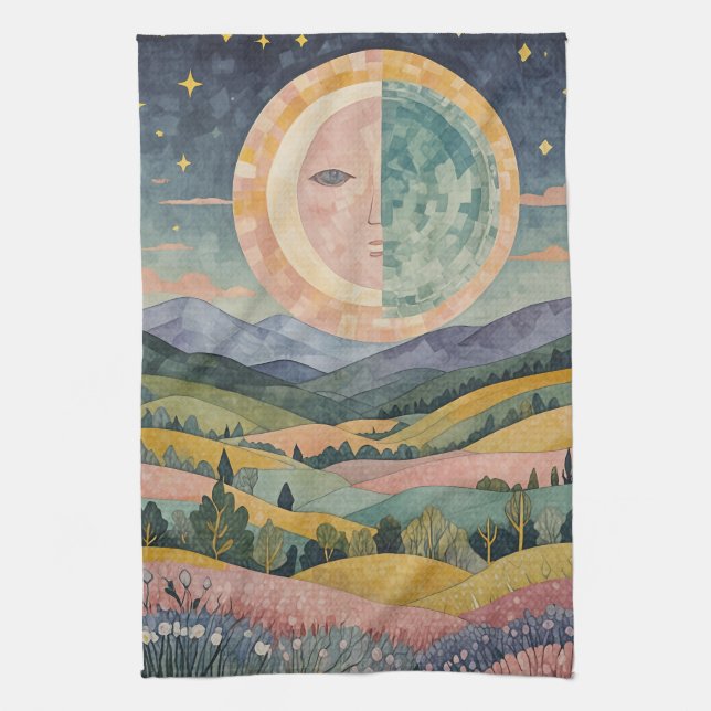 Twilight Hillside Kökshandduk (Vertikal)