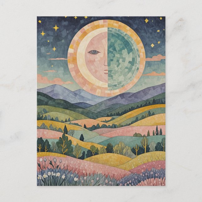 Twilight Hillside Vykort (Framsida)