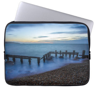 Twilight Himlar over Shoreline and Breakwater Laptop Fodral