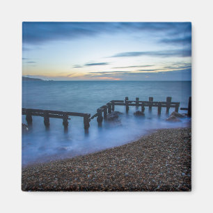Twilight Himlar over Shoreline and Breakwater Magnet