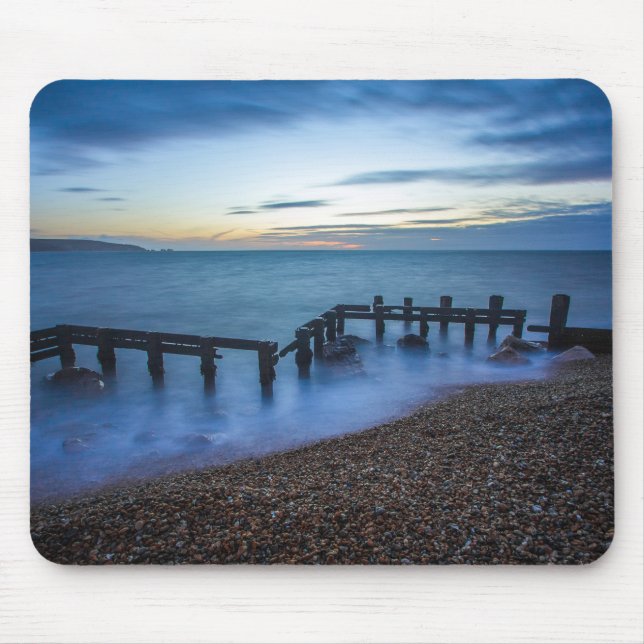Twilight Himlar over Shoreline and Breakwater Musmatta (Framsidan)