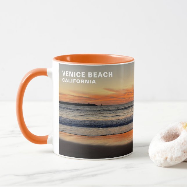 Twilight Hour Sunset - Venedig Beach, CA Mugg (Med munk)