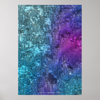 Twilight Hues Abstrakt Art av Indigo Lewis Poster