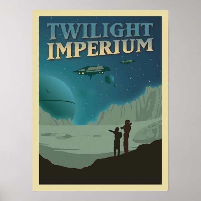 Twilight Imperium Board Game Minimalist Travel Sty Poster (Framsidan)