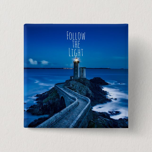 Twilight Lighthouse Följ ljuset Knapp (Framsida)