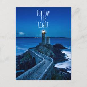 Twilight Lighthouse Följ ljuset Vykort